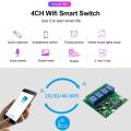4ch Smart Relay Module Ewelink Light Switch Dc7-32v Wifi Rf