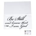 Be Still and Know That I Am God Religious Wall Decals Black