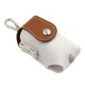 Golf Ball Leather Pouch Pu Storage Bag for Carrying Golf Balls Brown