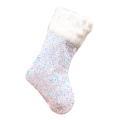 Sequin Christmas Stockings - Fireplace Candy Gift Bag, Multicolor