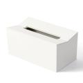 Kitchen Tissue Box Cover Napkin Holder for Paper Towels Box White