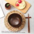 Creative and Simple Wooden Bottomless Wooden Bowl Practical Soup Bowl