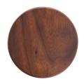 4pcs Durable Walnut Wood Coasters Placemats Decor Round