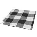 Black White Checkers Plaids Cotton Linen Square Pillow Cover,set Of 2