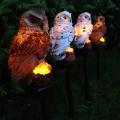 2pcs Outdoor Solar Lawn Lamp Garden Waterproof Path Owl Design B