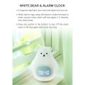 Cute Child Alarm Clock Silicone Bear Led Night Light Digital Clock