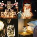 Solar Mason Jar Lights -8 Pack 30 Led Waterproof Lids Lights