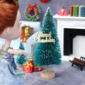 Mini Christmas Tree for Diy Dollhouse Christmas Decoration 125mm 5pcs