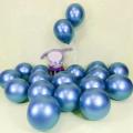50pcs 10 Inch Latex Balloons Chrome Glossy for Party Decor- Blue