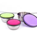 Lunch Box 3pcs Stainless Steel Seal Bowl with Lid Food Storage Box