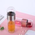 Simple and Fashionable Tea and Water Separation Tea Cup Silver
