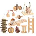 10 Pcs Set Hamster Chew Toys Natural Wooden Teeth Care Molar Toy