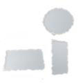 3pcs Big Rectangle Round Plate Resin Mold Kit Silicone Mold Clear