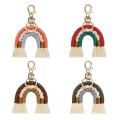 4 Pieces Macrame Rainbow Keychain,for Car Key Handbag Backpacks Purse