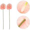 2pcs Artificial Anthurium Flowers for Home Decor Wedding Pink