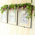 2pcs 7ft/pcs Artificial Wisteria Vine, Flower Garland Wisteria,purple