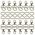 70 Pcs Keychain Hooks and D Rings Swivel Snap Hooks Lobster Claw