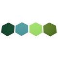 5pcs Hexagon Board Hexagonal Felt Sticker Board Green Series