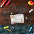 5 Pieces Quilting Template Set Sewing Machine Ruler Hand Patchwork