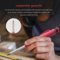 Carpenter Pencil for Construction with 13 Refill Leads Sharpener
