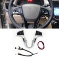 For Hyundai Verna Solaris Steering Wheel Button with Red Backlight