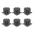 6pcs Surfboard Tail Rudder Slot for Fcs Style Fin Plugs,black