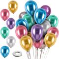 Latex Party Balloons, 62 Pack 12 Inch Colorful Metallic Balloons
