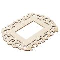 18 Pcs Unfinished Blank Wooden Mini Picture Frames with Lanyard