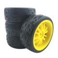 4pc Tires Wheel Hub Rim Hex 12mm for 1:10 Hpi Hsp Rc Road Rally Car,e