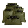 Waterproof Dry Sacks Lightweight Outdoor Dry Bags 5 Pack Green