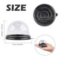 50 Pack Mini Clear Plastic Cake Box with Dome Lids for Muffin Pastry