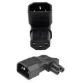 Iec Male C14 to Up Right Angle 90 Degree Iec Female C13 Adapter