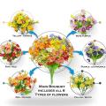 Daisy Artificial Flowers 6pcs Fake Flowers Plastic Bushes Decor