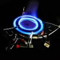2x Outdoor Double Ring Gas Stove Camping Gas Burner Electronic Stove