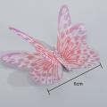 20 Pcs Double-layer Three-dimensional Butterfly 6cm Color Butterfly
