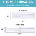 Drawer Dividers 8 Pack, Adjustable Drawer Organizer, Clear Plastic