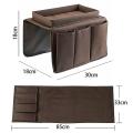 Sofa Armrest Organizer with 4 Pockets&cup Holder for Tv Control-grey