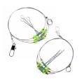 5pcs Fishing Hooks Anti-winding Swivel String(4 Steel Wires)