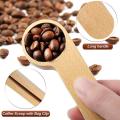 6 Pcs Wooden Coffee Scoop&bag Clip,measuring Scoop,for Ground Beans