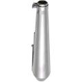 Motorcycle Racer Exhaust Pipe with Sliding Bracket Matte Silver All