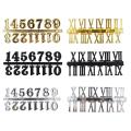 6pcs Diy Clock Numerals Kit Arabic Number and Roman Number 3 Colors