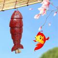 Colored Koi Fish Wind Chime Decor Bell for Fishers Fishing Fans A