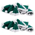 10pcs/set Mini Christmas Hat Santa Claus Hat Gift Caps Green 2