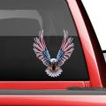 3x Car Decal Flying Hawk Auto Truck Usa Eagle Pet Flag Sticker Decals