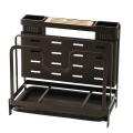 Iron Knife Rack Cutting Board Integrated Storage Rack (black)