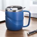 Stainless Steel Insulated Mug with Sliding Lid with Handle(blue)
