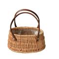 Oval Weaving Flower Basket Vintage Style Picnic Basket with Handle