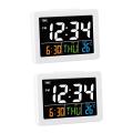2x Color Large Screen Desk Alarm Clock with Temperature Date Display