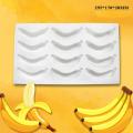 12 Cell Banana Silicone Cake Mold for Baking Chocolate Pastry Mouler