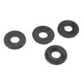 M4 X 10mm X 1mm Black Nylon Plated Washers Spacers Fastener 100pcs